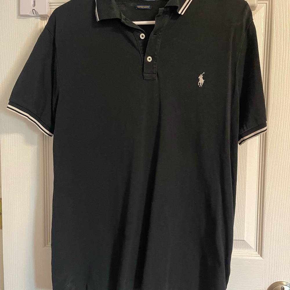 Ralph Lauren Black Polo Shirt for Men